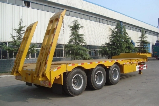 重荷 50t-60t 3/4 アクセル 掘削機輸送用ローボーイ/低デッキ/プラットフォーム/ロード
