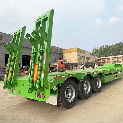 重荷 50t-60t 3/4 アクセル 掘削機輸送用ローボーイ/低デッキ/プラットフォーム/ロード