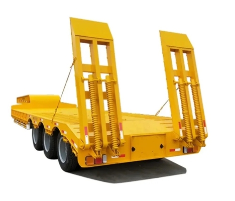 重荷 50t-60t 3/4 アクセル 掘削機輸送用ローボーイ/低デッキ/プラットフォーム/ロード