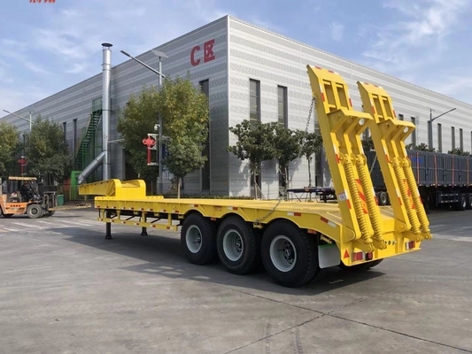 パーソナライゼーション バン型低床トレーラー 重荷掘削機輸送のための3軸