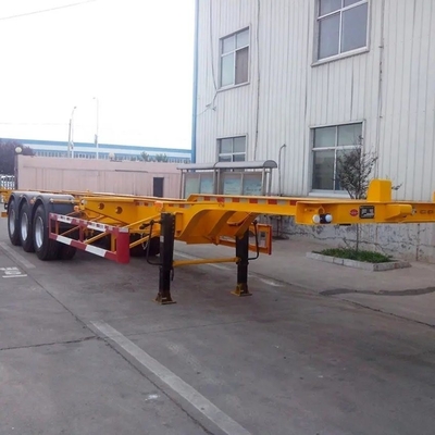 双線ブレーキシステム 3軸貨物トレーラー 20FT 40FT スケルトン半トラックトレーラー