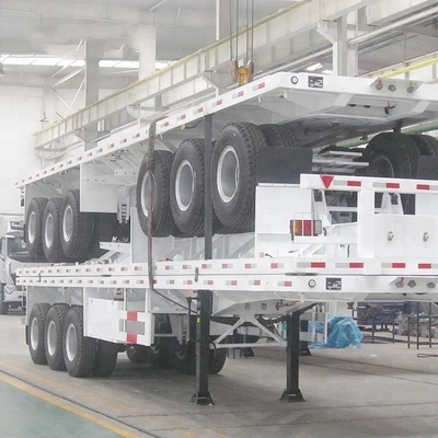 軽量級 5.5 トン 3 軸 40 FT 平面半トレーラー 重荷輸送コンテナ用
