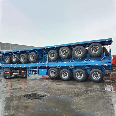 1820mm 4軸平面半トレーラー 重荷用トレーラー輸送