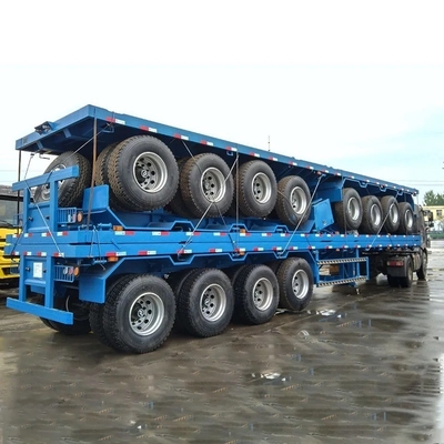 1820mm 4軸平面半トレーラー 重荷用トレーラー輸送