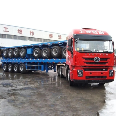 1820mm 4軸平面半トレーラー 重荷用トレーラー輸送