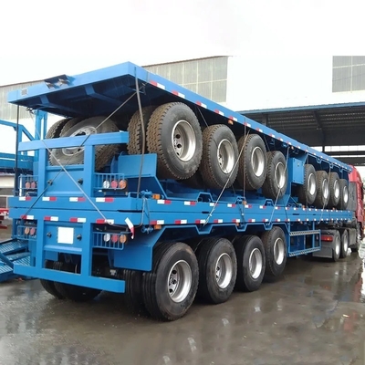 1820mm 4軸平面半トレーラー 重荷用トレーラー輸送