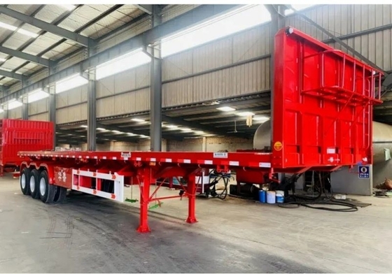 20FT 40FT ダブルフラットベッドコンテナトレーラー 負荷容量のためのフラットベッドトレーラー