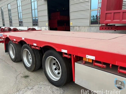貨物輸送用トラックトレーラーのための40FT 2軸汎用および平床半トレーラー