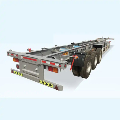 スチールタンデムアクセル スケルトン スーパーリンク 半トレーラー 20FT と 40FT コンテナを運ぶ