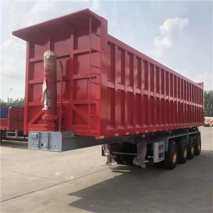 China′s High Quality 3-Axis 40-100 Tons Rear Dump Truck Rear Tip Semi-Trailer