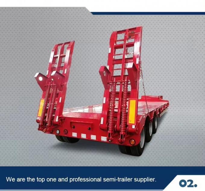 Kazakhstan′s Best-Selling 3 4-Axis Lowbed Semi Trailer Shengrun Brand