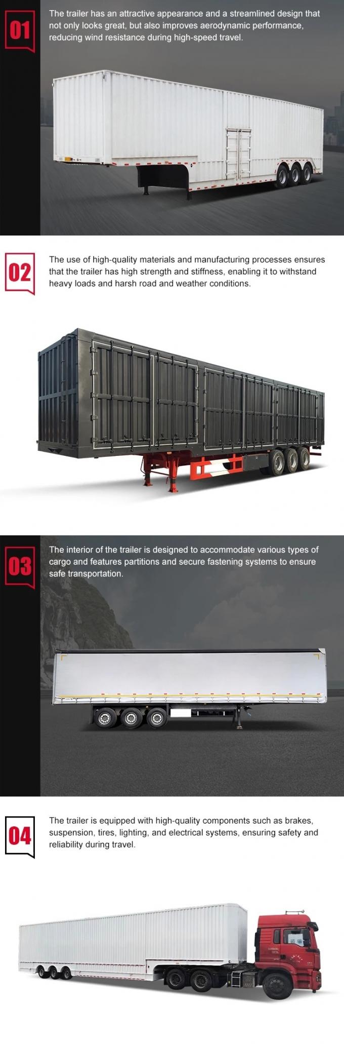 China′s Hot 3-4 Box Semi-Trailer Express Transport Trailer