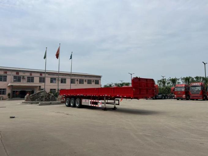 New 40 ′40 "Flat Container Semi-Trailer for 4-Axis Marine Container Transport