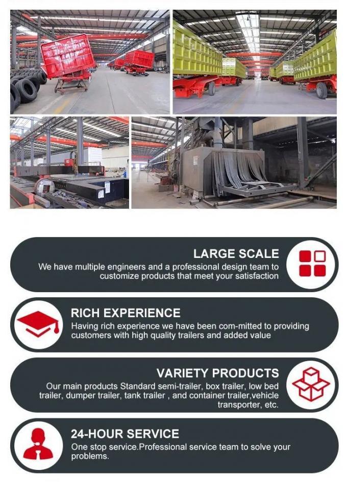 New 40 ′40 "Flat Container Semi-Trailer for 4-Axis Marine Container Transport